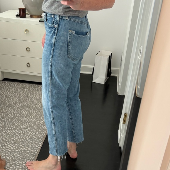 AMO Light Blue Ankle Jeans slightly distressed - Picture 1 of 7